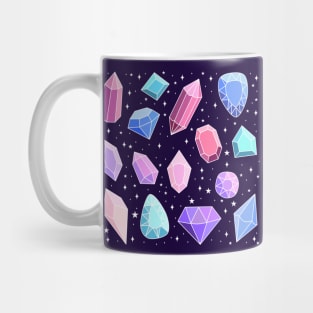 Cute magical crystal and gems pattern Mug